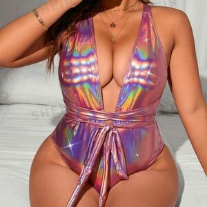 SHEIN Iridescent Pink  One Piece